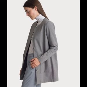 Kit & Ace Collarless Stretch Jacket Heather Gray